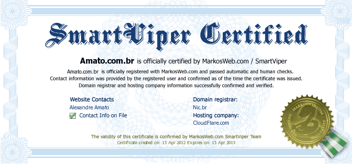 Smart Viper Certificate